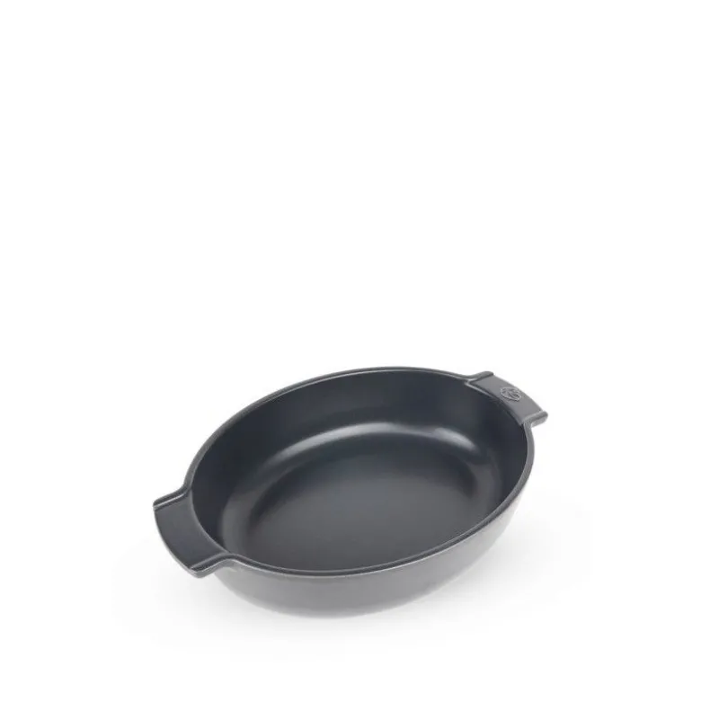 FIN DE SERIE Plat à four ovale céramique ardoise Appolia 31cm - Peugeot
