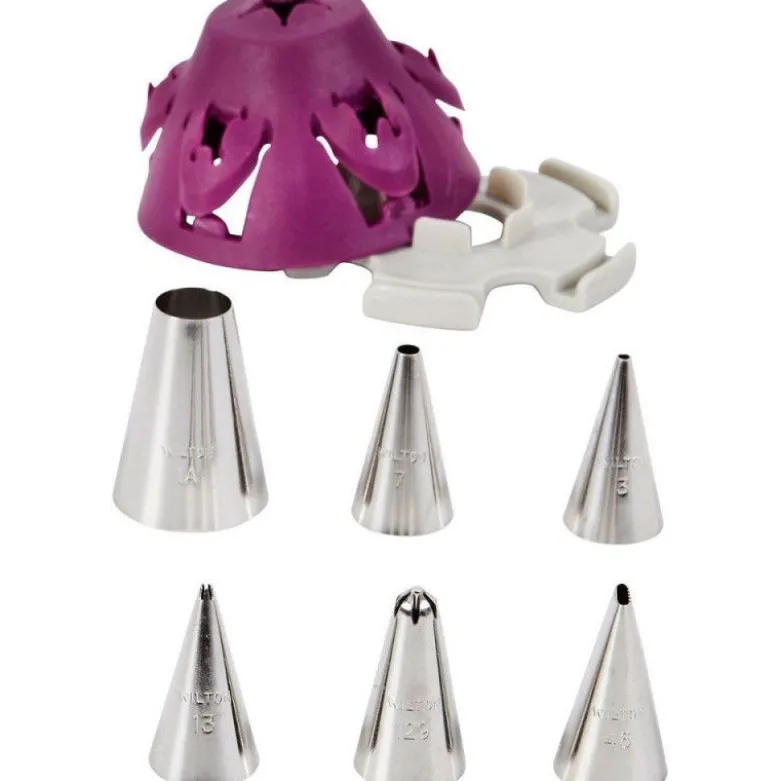 FIN DE SERIE Set 6 douilles Gâteau + boite rangement - Wilton