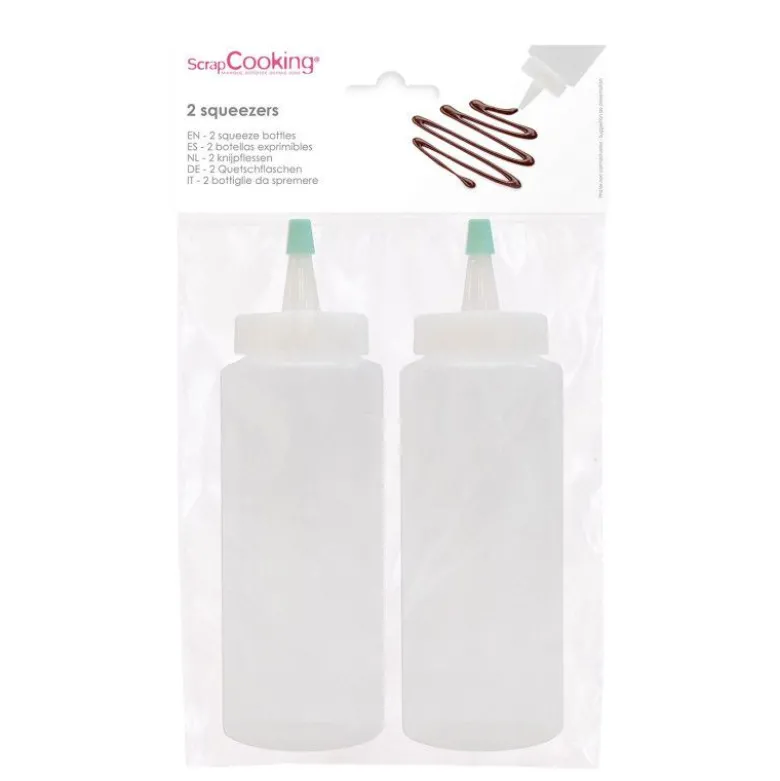 Flacon décoration plastique x2 - ScrapCooking