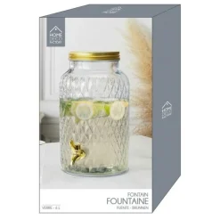 Fontaine à boisson diamant doré 6L - Home Deco Factory