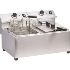 Friteuse inox 2 bacs 8L Mastercook