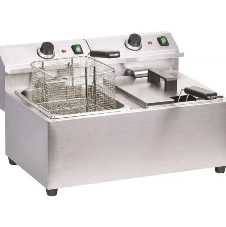 Friteuse inox 2 bacs 8L Mastercook