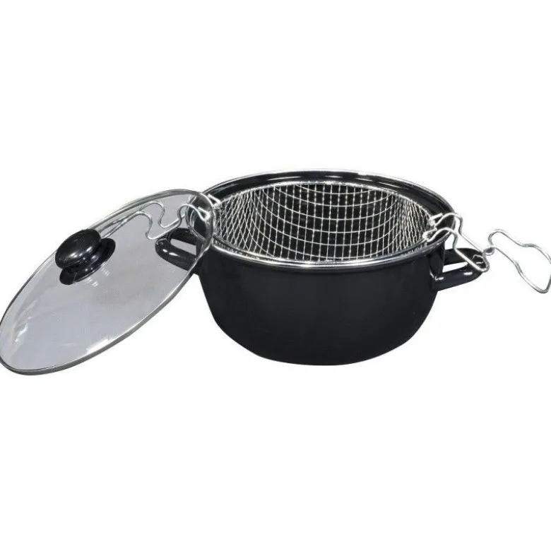 Friteuse traditionnelle noire 26cm - Baumalu