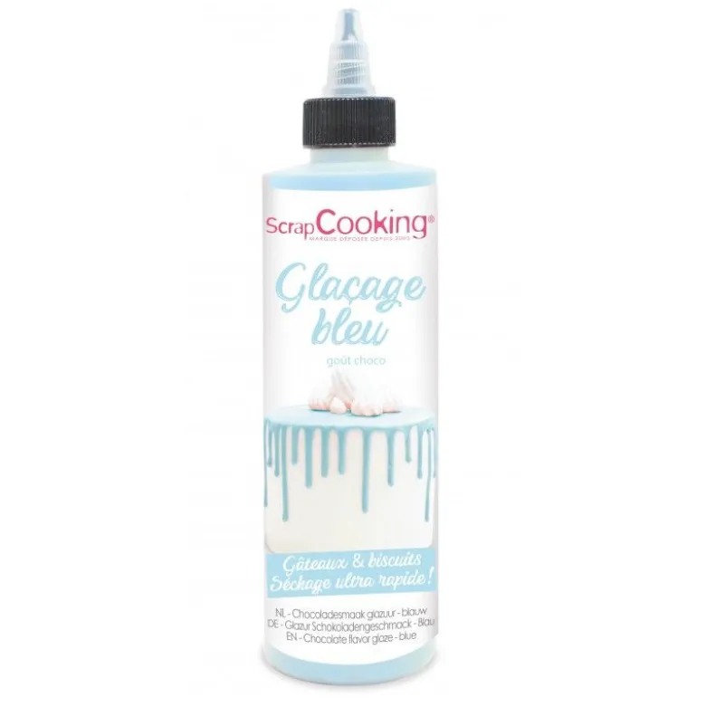 Glaçage bleu prêt à l'emploi goût choco 130g - ScrapCooking