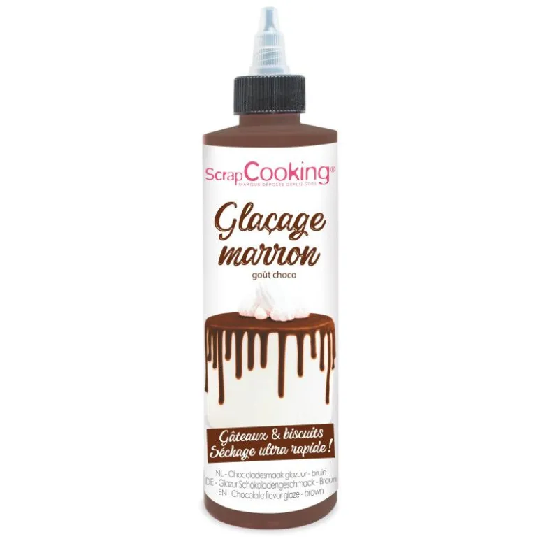 Glaçage marron prêt à l'emploi goût choco 130g - ScrapCooking