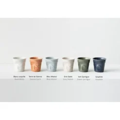 Gobelet froissé gris galet 8cl - Revol