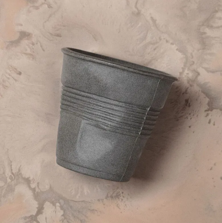 Gobelet froissé gris 100% recyclé 8cl - Revol