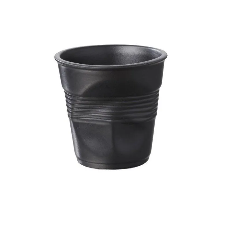 Gobelet Froissé noir satiné 8cl - Revol
