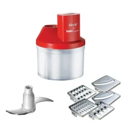 Hachoir multifonction SliceSy 5 râpes rouge - Bamix