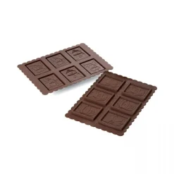 Kit Biscuit Chocolat Rectangulaire Noël 4,7 x 5,7 cm (x6) - Silikomart