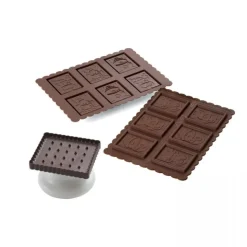 Kit Biscuit Chocolat Rectangulaire Noël 4,7 x 5,7 cm (x6) - Silikomart