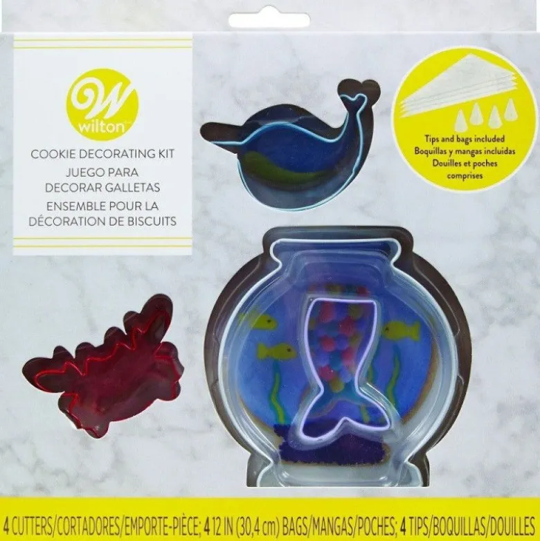 Kit décoration biscuit animaux marins - Wilton