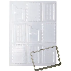 Kit emporte-pièce et moule Petits Beurre Chocolat x9 - ScrapCooking