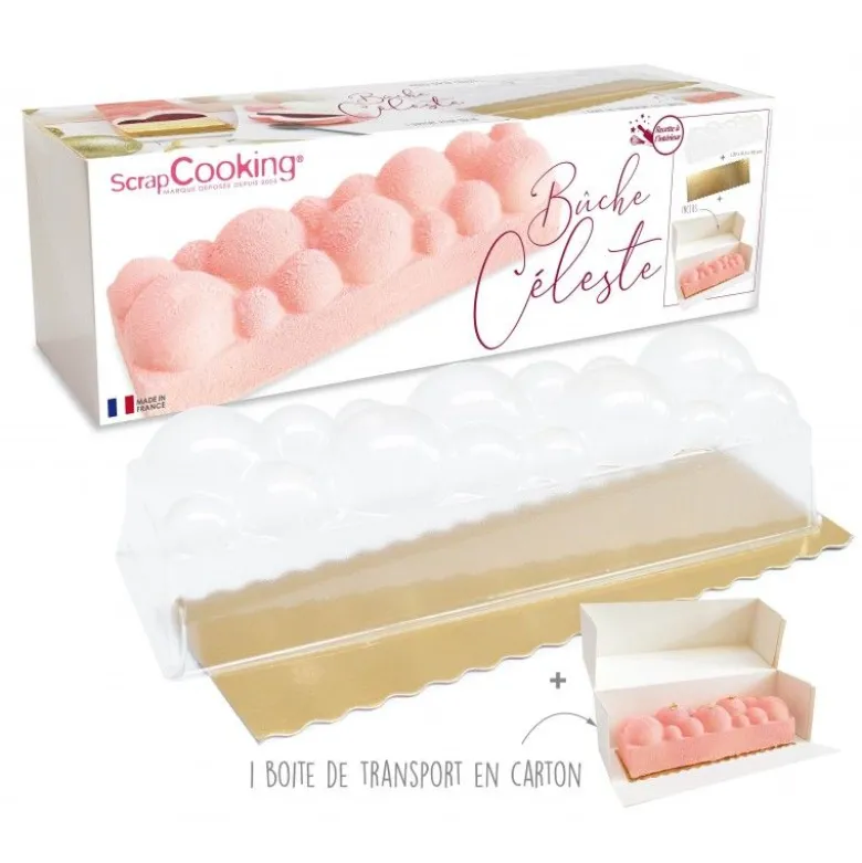 Kit moule bûche Céleste - ScrapCooking