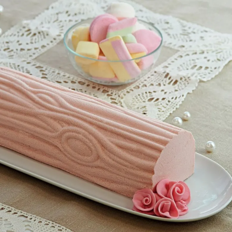 Kit Moule à bûche et Tapis Effet Bois - Silikomart Professional