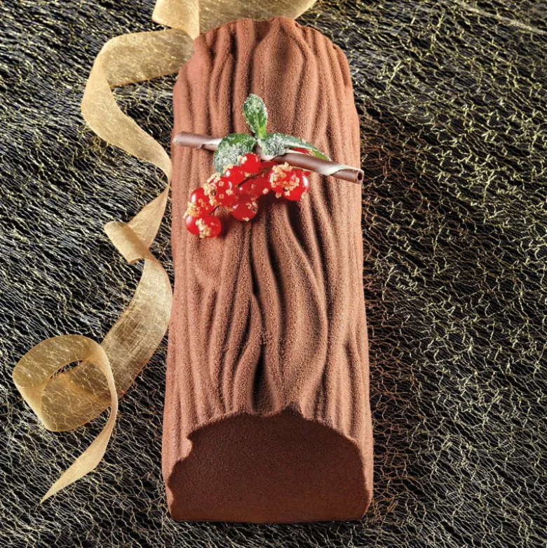 Kit Moule à bûche et Tapis Effet Bois - Silikomart Professional