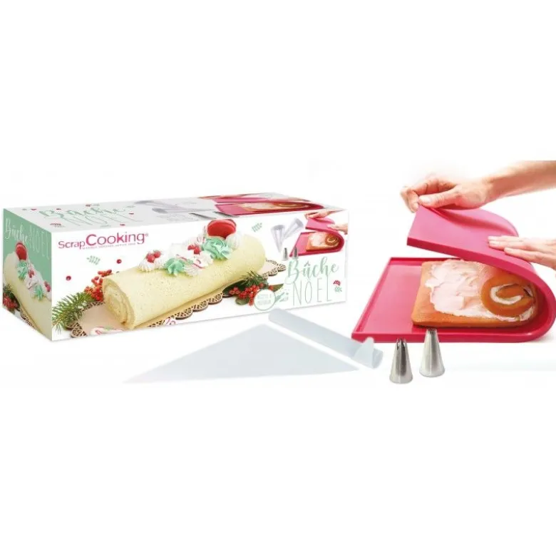 Kit moule bûche roulée Noël - ScrapCooking