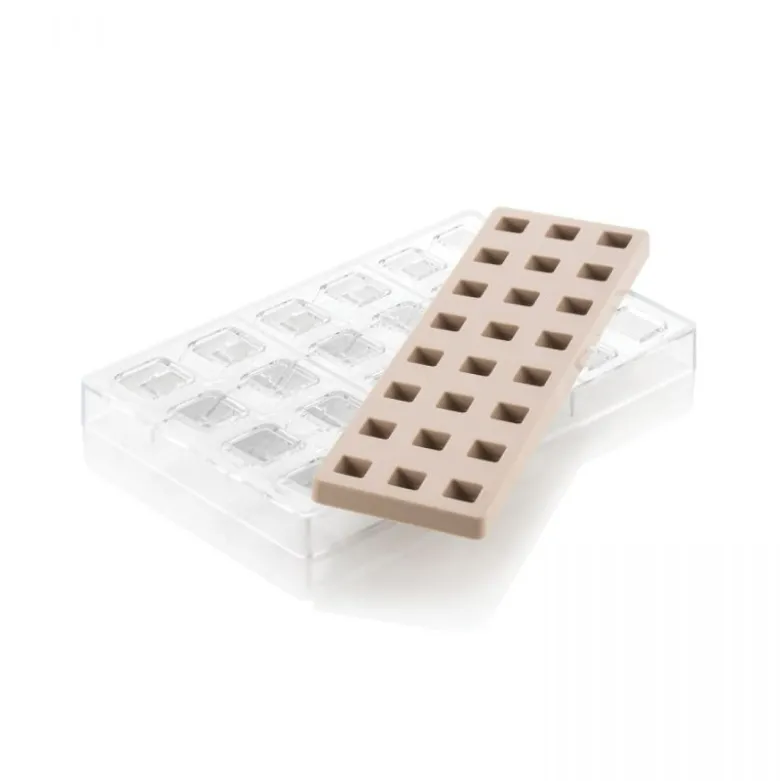 Kit Moule Chocolat Carré avec Insert (x24) Chocado - Silikomart