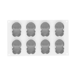 Kit Moule Silicone Lapin 7,6 x 5 x H 2,8cm (x8) - Silikomart
