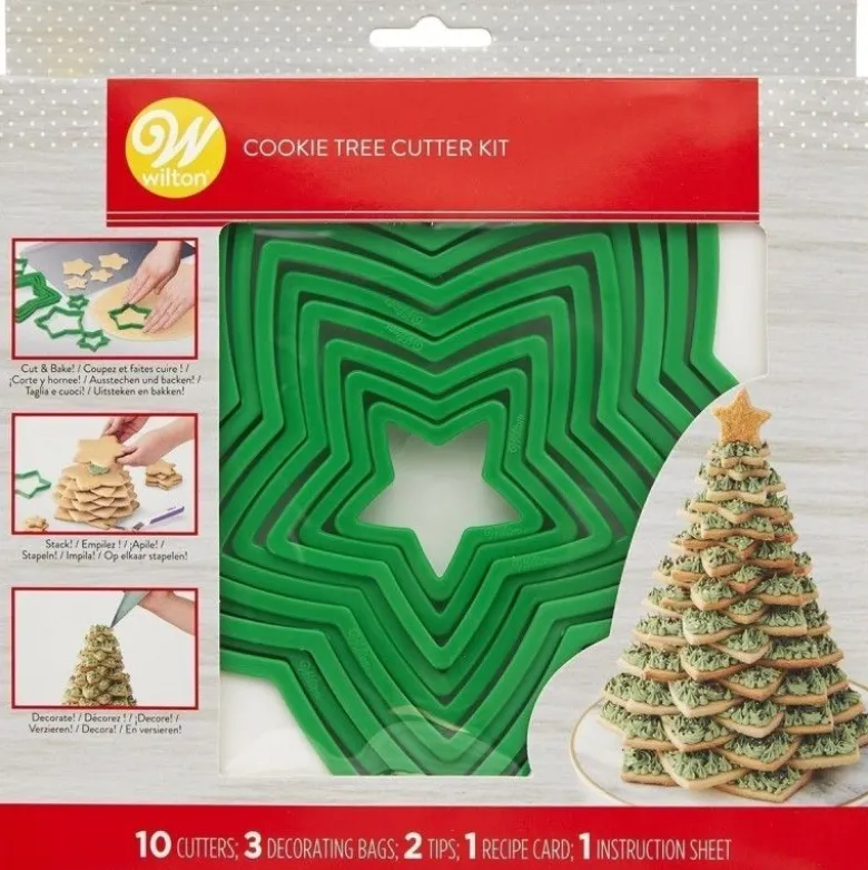 Kit Sapin Noel biscuit 3D - Wilton