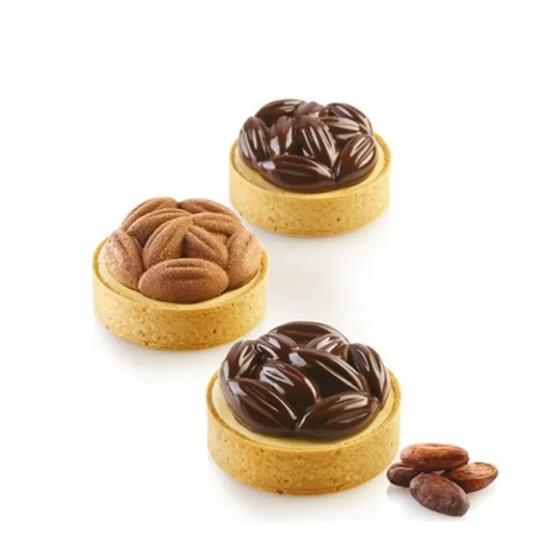 Kit Tarte Ring Cocoa Cacao 7cm x8 - Silikomart Professional