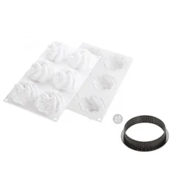 Kit Tarte Ring Fleur Michalak 8cm x6 - Silikomart Professional