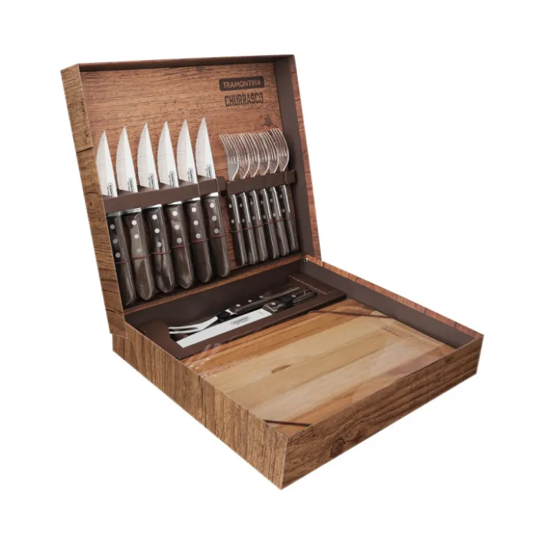 Kit Ustensiles Barbecue 15 Pièces Churrasco - Tramontina