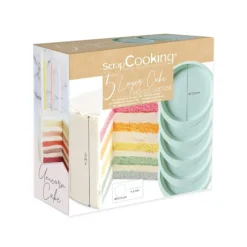 Layer cake Ø15,5 cm - 5 moules silicone - ScrapCooking