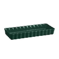 Long plat à Tarte rectangulaire vert Cèdre - Emile Henry