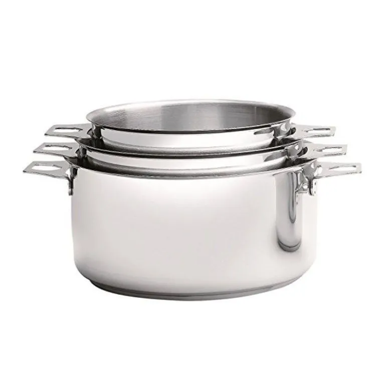 Lot 3 casseroles faitout inox Twisty 16-18-20cm - De Buyer