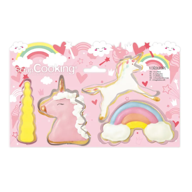 Lot de 4 Emporte-Pièces Licorne - Scrapcooking