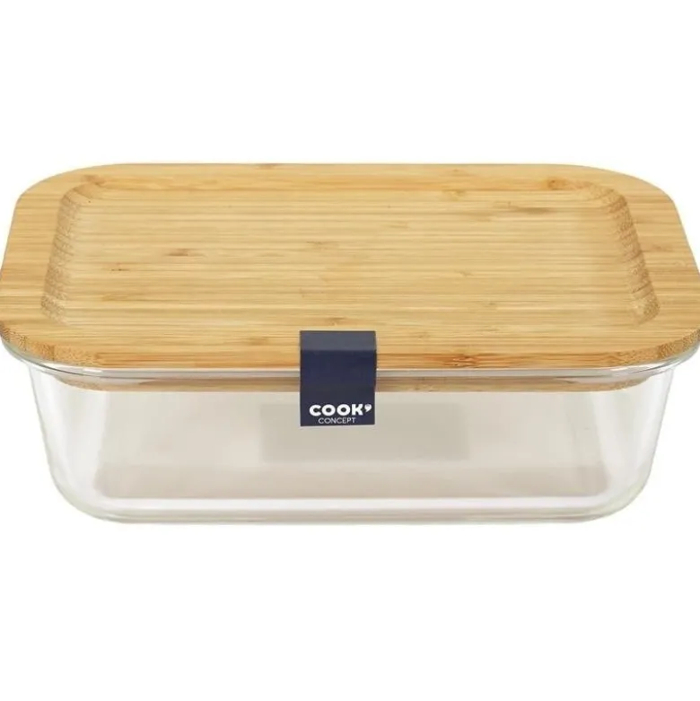 Lunchbox verre couvercle bambou 1L - Cook Concept
