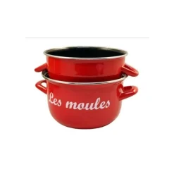 Marmite à moules 18 cm rouge - Baumalu
