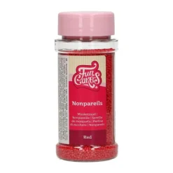 Mini billes en sucre rouge 80g - FunCakes