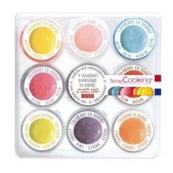Mini colorants artificiels poudre x9 - ScrapCooking