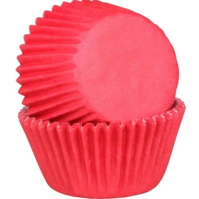 Mini moule à muffin et cupcake Rouge x45 - Chevalier