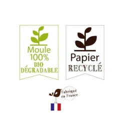 Mini moule rectangle bois 12cm x4 + caissettes de cuisson - Mirontaine