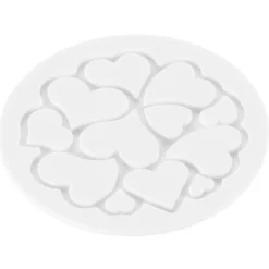 Mini Moule Silicone Cœur ⌀ 6 x H 0,2 cm (x6) - Silikomart