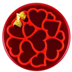 Mini Moule Silicone Cœur ⌀ 6 x H 0,2 cm (x6) - Silikomart
