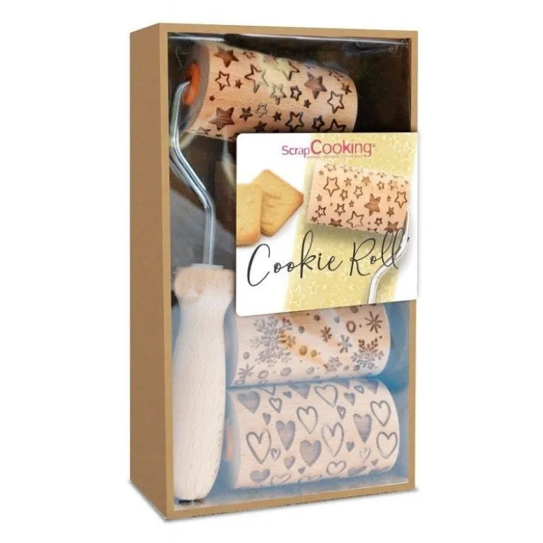 Mini rouleau empreintes bois x3 - ScrapCooking