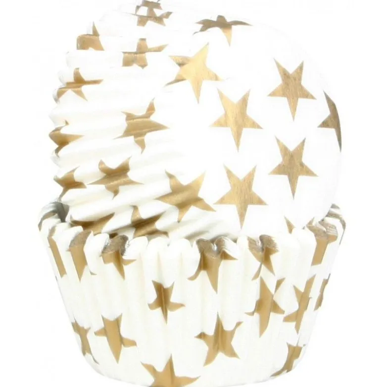 Moule a muffin et cupcake Etoiles doré x45 - Chevalier