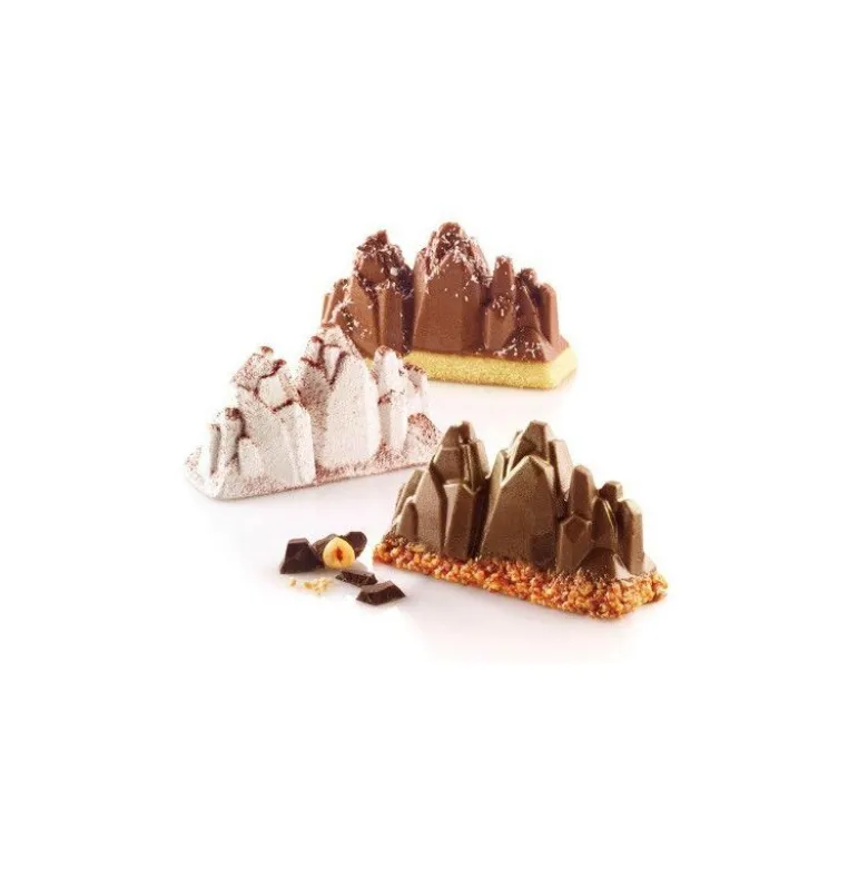 Moule bûche Tre Cime 120ml x6 - Silikomart Professional