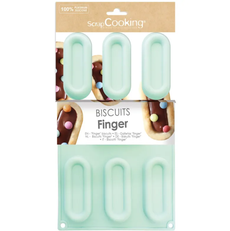 Moule biscuits goûter Finger silicone - ScrapCooking