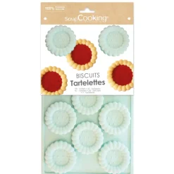 Moule biscuit tartelettes silicone x11 - ScrapCooking.