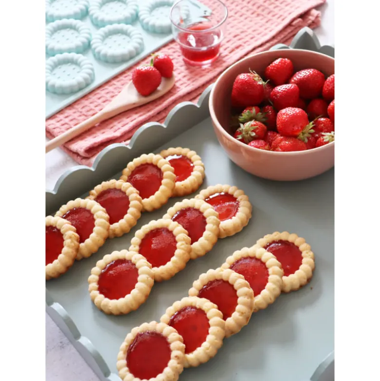 Moule biscuit tartelettes silicone x11 - ScrapCooking.