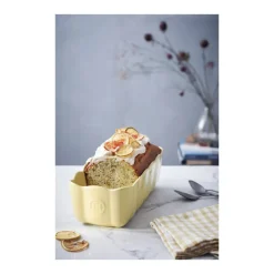 Moule à Cake Rectangulaire en Céramique Jaune Vanille 29 x 13,5 cm Madeleine - Emile Henry