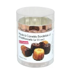 Moule à cannelé bordelais cuivre 5,5 cm x3 - Chevalier