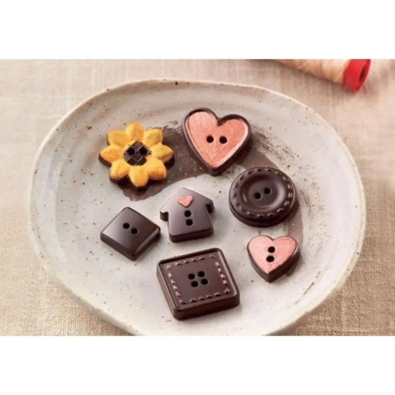 Moule chocolat Bouton silicone - Silikomart