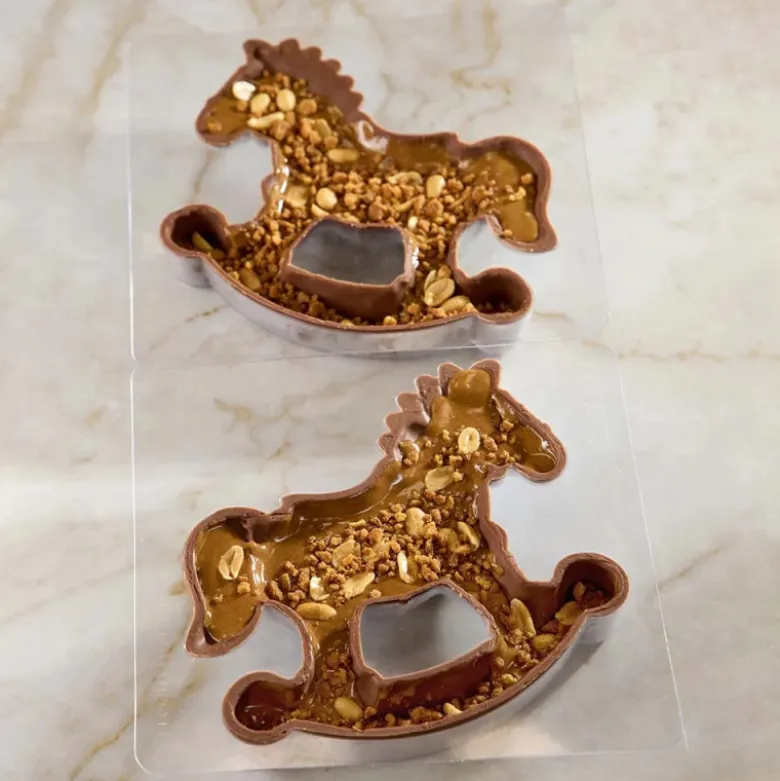 Moule Chocolat Cheval à Bascule 17,5 x 5,5 cm x H 15,5 cm (x2) - Pavoni