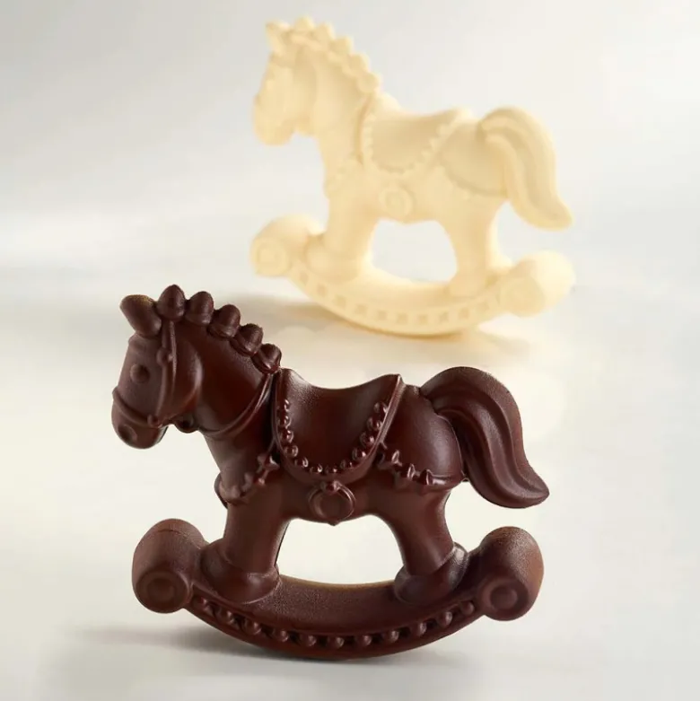 Moule Chocolat Cheval à Bascule 17,5 x 5,5 cm x H 15,5 cm (x2) - Pavoni
